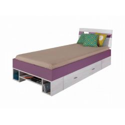 Dětská postel Delbert 90x200 - fialová nebo popelová barva