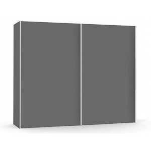Široká šatní skřín REA Houston up 3 - graphite, střední výplň dveří 1027 - bílá Drevona